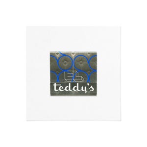 Teddy&#39;s (NYC) - #2 - Vintage 1960s Matchbook Cover Glicee Print - Travel Ephemera - Framed or Unframed Wall Art
