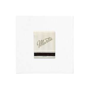 Marta (NYC) - Vintage 1960s Matchbook Cover Glicee Print - Travel Ephemera - Framed or Unframed Wall Art