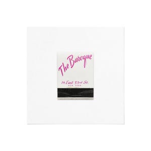 The Baroque (NYC) - Vintage 1940s Matchbook Cover Glicée Print - New York City Restaurant Supper Club Ephemera - Framed or Unframed Wall Art
