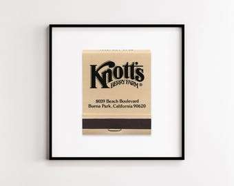 Knott's Berry Farm (#1) - Vintage 1960s Matchbook Cover Glicée Print - Buena Park California Ephemera - Framed or Unframed Wall Art