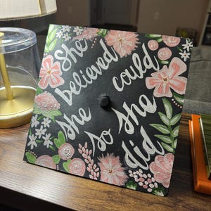 Custom hand painted graduation cap