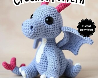 Amigurumi Crochet Dragon Pattern | Poseable Wings (PDF Pattern)