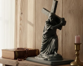 Jezus niosący krzyż, plik STL do druku 3D