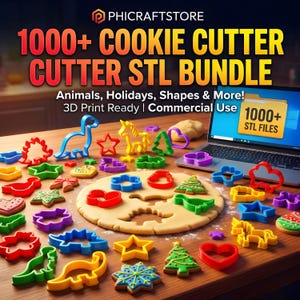 Cookie-Clay Cutter Mega STL Bundle Pack | 1000+ 3D Files for Baking
