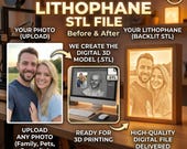 Personalized Lithophane STL File from Photo | Custom Picture to 3D Model | 24-Hour Fast Delivery