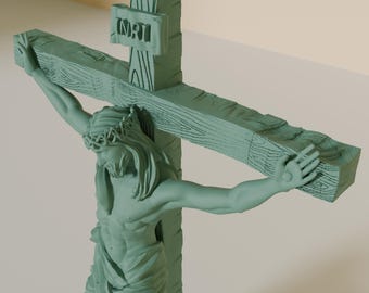 Jezus en het kruis: 3D-afdrukbaar STL-bestand