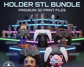 Gamepad Controller Stand STL Bundle Pack | 60+ Universal-Joystick-Halter | Halterung für Joyjoystick