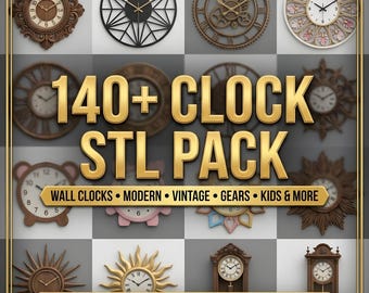Designpakket wandklok 140+ | CNC- en 3D-printen