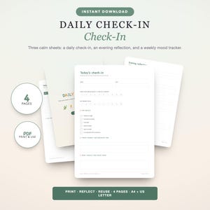 Daily Mental Health Check-In: Mood Tracker and Wellness Journal