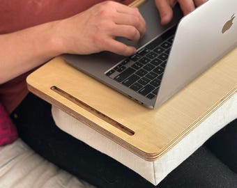 ハンドメイドバルトバーチ材ラップデスク - 軽量木製ノートパソコントレイ、ライティングデスク | お母さん、お父さん、学生、アーティストへのギフト
