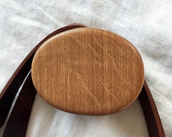 手彫り木製フック - オーガニック水平、ホワイトオーク