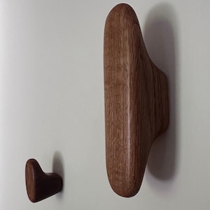 Hand Carved Wood Hook - Organic Rectangular, White Oak
