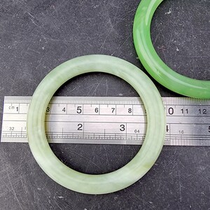 Vintage Jade Green Bangles – Thai Glass & Natural Stone Bracelet, Boho Stackable Jewelry, Travel Finds image 4