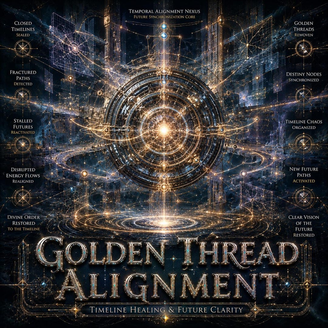 Threaded Timeline Golden Thread Alignment - Timeline Healing & Future Clarity - Etsy