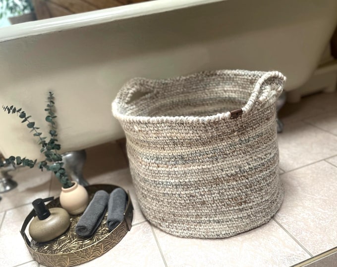 Large Crochet Basket with 12 colour options