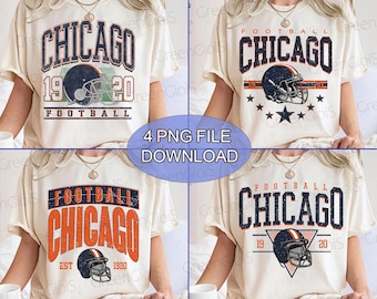 Zestaw Chicago Football png, Bea Football PNG, Football PNG na koszulkę, Chicago png, Game Day Football, Nadruk sublimacyjny PNG