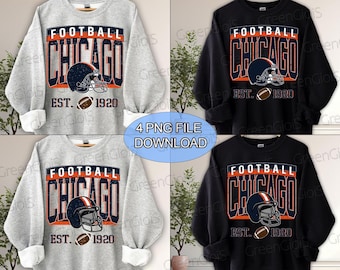 Zestaw Chicago Football png, Bea Football PNG, Football PNG na koszulkę, Chicago png, Game Day Football, Nadruk sublimacyjny PNG