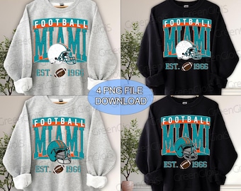 Bundle Miami Football png, Dolphi Football PNG, Football PNG for shirt, Miami png, Game day Football, Png Sublimation Print