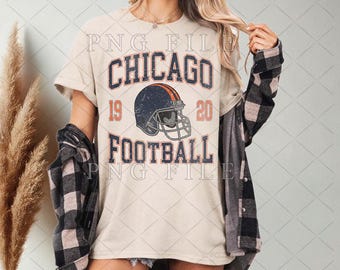 Vintage Chicago Football png, Football PNG, Football PNG na koszulkę, Chicago png, Game Day Football, Bundle PNG Football
