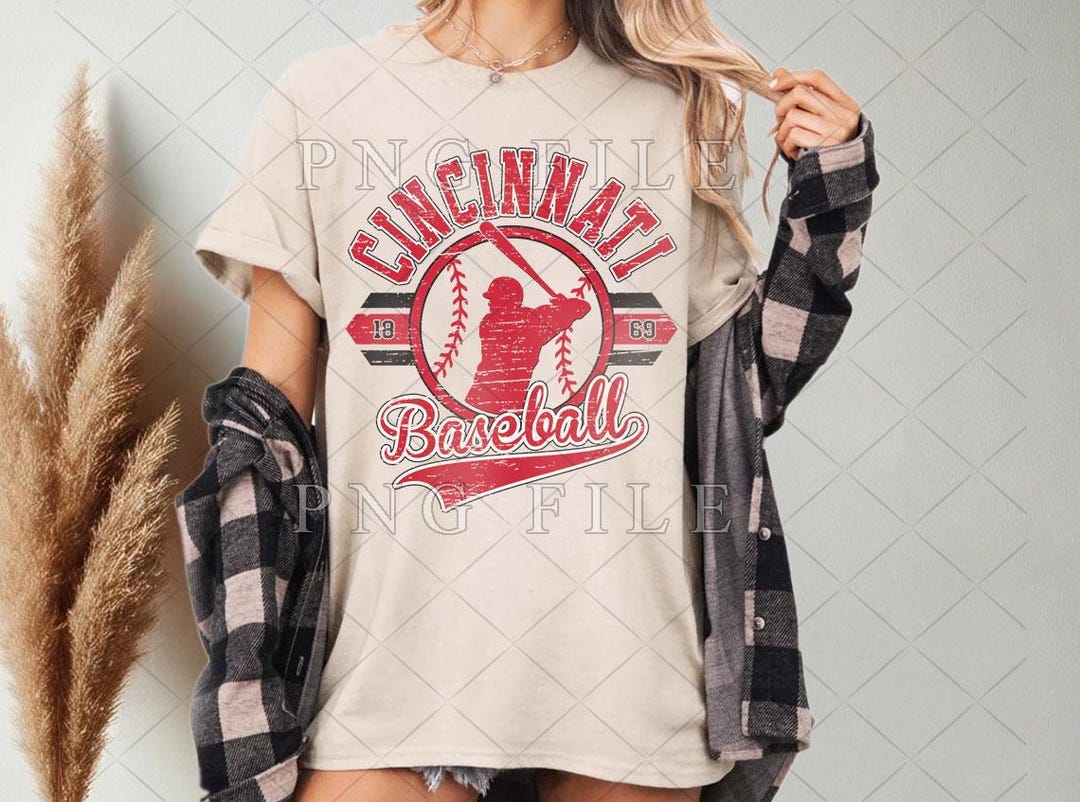 Cincinnati Baseball Sublimation Png, Vintage Cincinnati Baseball Png ...