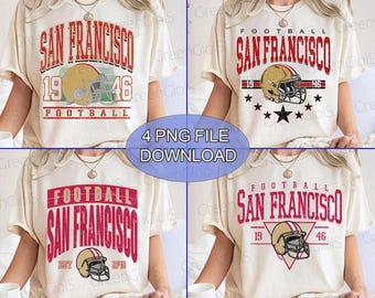 Bundle San Francisco Football png, 49e Fußball PNG, Fußball PNG für Hemd, San Francisco png, Spieltag Fußball, Png Sublimationsdruck