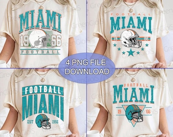 Bundle Miami Football png, Dolphi Football PNG, Football PNG for shirt, Miami png, Game day Football, Png Sublimation Print
