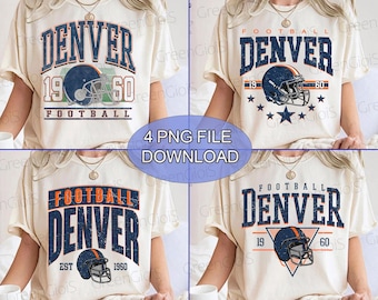 Bundle Denver Football png, Bronc Football PNG, Fotboll PNG för tröja, Denver png, Matchdagsfotboll, PNG sublimeringstryck