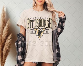 Pittsburgh Baseball Png, Pittsburgh baseball png, baseball Digital Download, Baseball png for fan, Retro Baseball Sublimation