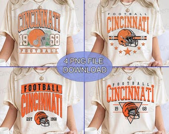 Bundle Cincinnati Football png, Benga Football PNG, Football PNG for shirt, Cincinnati png, Game day Football, Png Sublimation Print