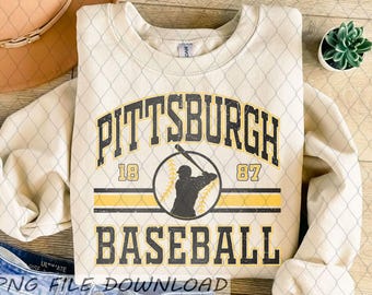 Pittsburgh Baseball Png, Pittsburgh baseball digital file, baseball Digital Download, Baseball png for tshirt ABE22
