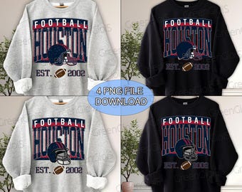 Bundle Houston Football PNG, Texa Football PNG, Fußball PNG für Hemd, Houston PNG, Spieltag Fußball, Png Sublimationsdruck