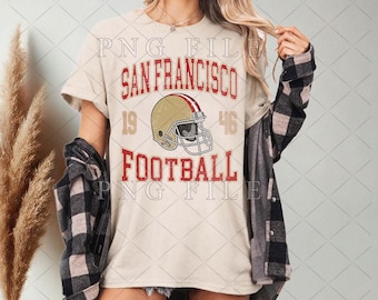 Vintage San Francisco Football png, Fußball PNG, Fußball PNG für Hemd, San Francisco png, Spieltag Fußball, Bundle PNG Fußball