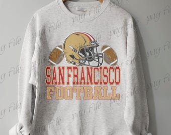 San Francisco Football png, Fußball PNG, Fußball PNG für Tee, San Francisco png, Spieltag Fußball digital, Vintage Baseball Sublimation