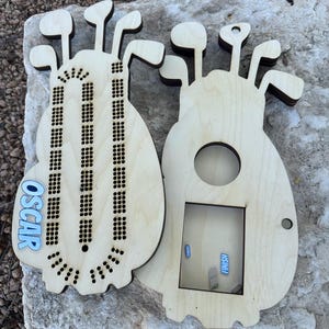 Benutzerdefinierte Cribbage Boards, Golfbag Cribbage Board, Ablagefach Bild 7