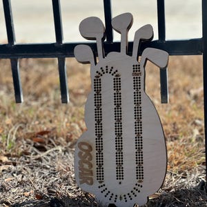 Benutzerdefinierte Cribbage Boards, Golfbag Cribbage Board, Ablagefach Bild 9