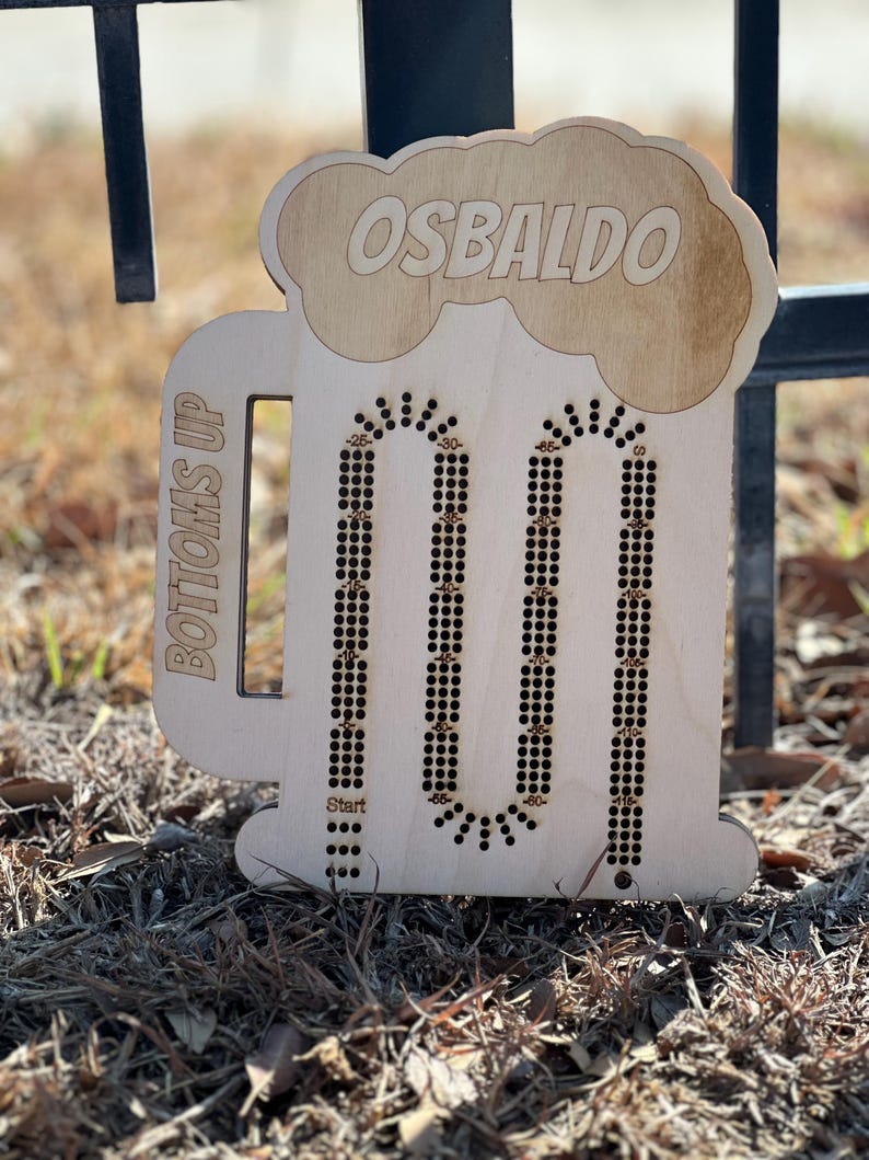 Benutzerdefinierte Cribbage Boards, Golfbag Cribbage Board, Ablagefach Bild 2