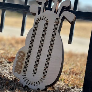 Benutzerdefinierte Cribbage Boards, Golfbag Cribbage Board, Ablagefach Bild 8