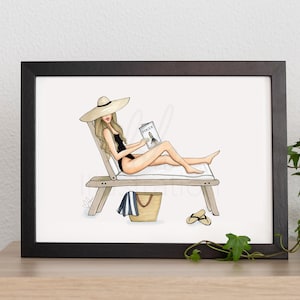 Beach Vibes Fashion Illustration Print