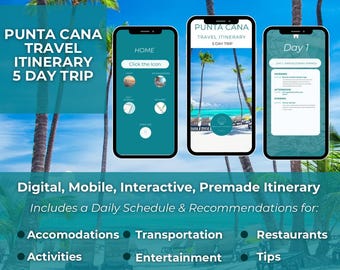Punta Cana 5-Day Travel Itinerary: Interactive Mobile Guide (PDF)