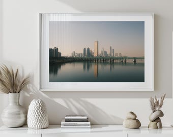 Seoul Skyline Print, Han River Cityscape Wall Art, Korea Architecture Photography, Urban Morning Light Poster, Travel Fine Art