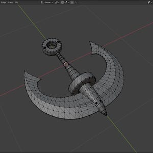 May&#39;s Anchor from Guilty Gear Xrd #STL and Blender Files Only#