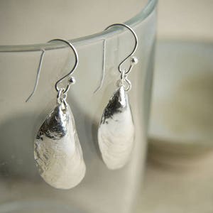 Silver Mussel Shell Earrings, Shell Earrings, Seashell Earrings, Shell Jewellery, Silver Earrings, Gift for her, Mothers Day, Birthdays