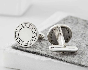 Custom Silver Coded Coordinates Cufflinks - using just three words, we can pinpoint your special place absolutely anywhere in the world!