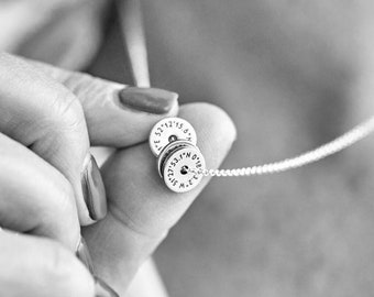 Personalised Mother's Day Necklace - charms engraved with the locations of your children, keeping them close to your heart wherever they are