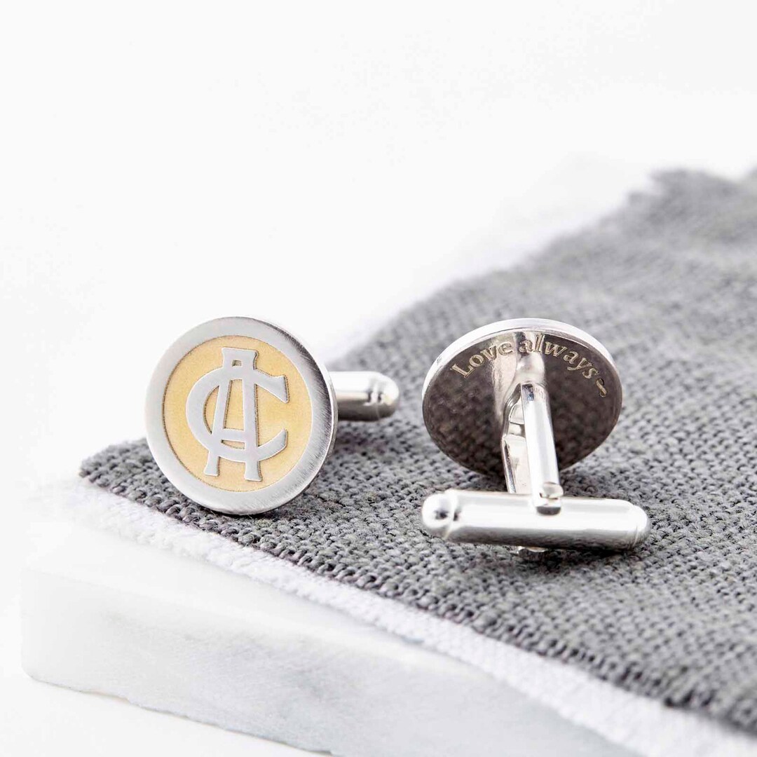 Personalised Sterling Silver Monogram Cufflinks – Engraved With a ...