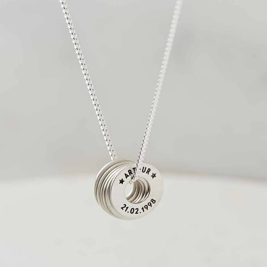 Personalised Sterling Silver Family Necklace - Custom Sterling Silver ...