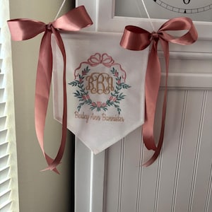 Personalized Baby Name Banner | Custom Hospital Door Sign | Newborn Bassinet Banner | Baby Shower Gift | Birth Announcement | Nursery Decor