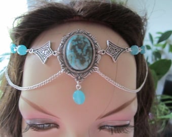 Chalcedony Circlet of the Calm Waters Elven Celtic Druid LARP Bridal Renaissance