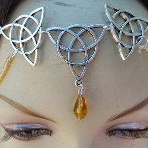 Amber Circlet of the Autumn Ritual celtic elven druid cosplay bridal