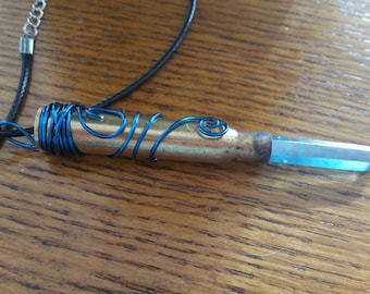 Shimmering Quartz Bullet Pendant